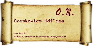 Oreskovics Médea névjegykártya